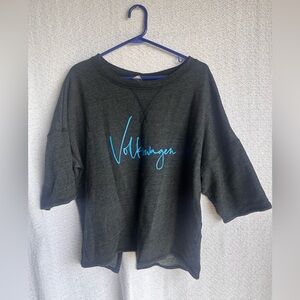 Women’s US blanks Volkswagen VW short sleeve sweatshirt split and back gray XL